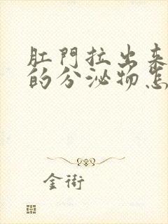 肛门拉出来白色的分泌物怎么回事