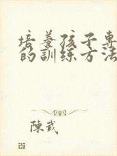 培养孩子专注力的训练方法培训班