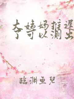 大姨妈推迟四天了可以测出怀孕吗