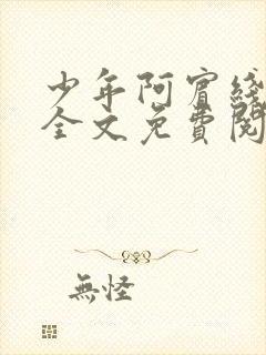 少年阿宾线阅读全文免费阅读最新