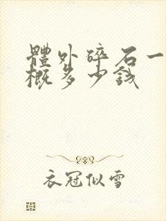 体外碎石一次大概多少钱