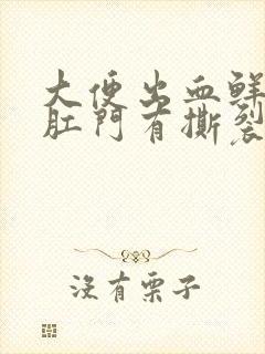 大便出血鲜红色肛门有撕裂感