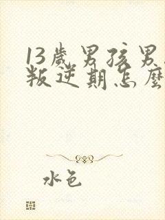 13岁男孩男孩叛逆期怎么办