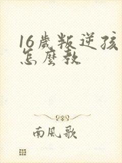 16岁叛逆孩子怎么教