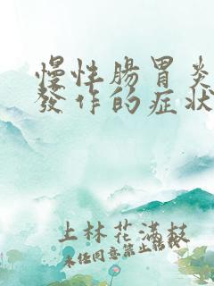 慢性肠胃炎急性发作的症状