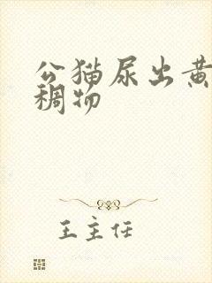 公猫尿出黄色粘稠物