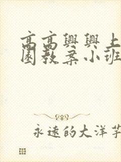 高高兴兴上幼儿园教案小班