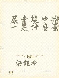 尿常规中潜血十一是什么意思