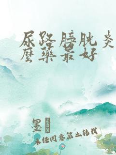 尿路膀胱炎吃什么药最好