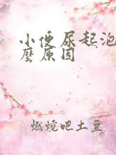 小便尿起泡是什么原因