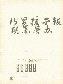 15男孩子叛逆期怎么办