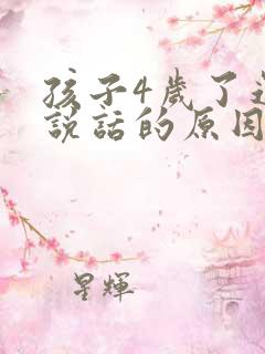 孩子4岁了还不说话的原因