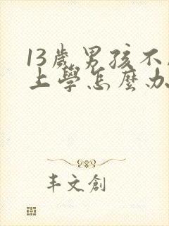 13岁男孩不愿上学怎么办