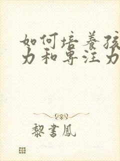 如何培养孩子定力和专注力