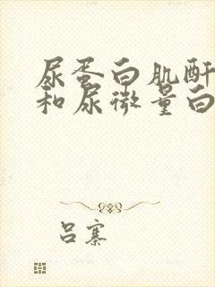 尿蛋白肌酐比值和尿微量白蛋白肌酐比值