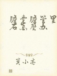 胆囊胆管里有结石怎么办