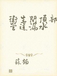 卫生间顶部下水管道漏水