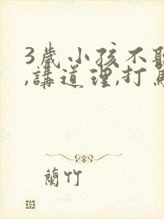 3岁小孩不听话,讲道理,打骂都没用怎么办