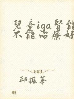 儿童iga肾能不能治疗好呢