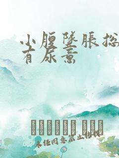 小腹坠胀总感觉有尿意