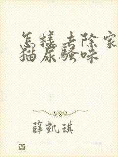 怎样去除家里的猫尿骚味