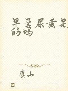 早孕尿黄是正常的吗