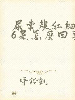 尿常规红细胞86是怎么回事