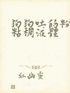 狗狗吐的粉红色粘稠液体