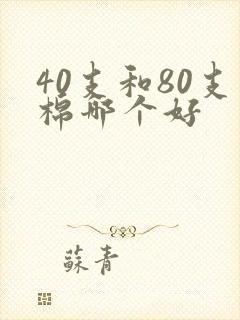 40支和80支棉哪个好