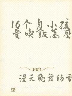 16个月小孩不爱吃饭怎么办