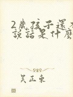 2岁孩子还不会说话是什么原因