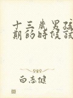 十三岁男孩叛逆期的时候该怎么跟他沟通