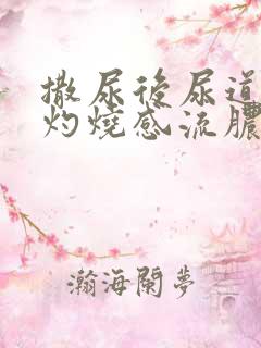 撒尿后尿道口有灼烧感流脓