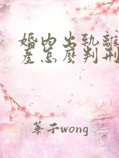 婚内出轨离婚财产怎么判刑