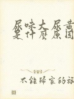 尿味大尿黄难闻是什么原因