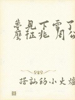 梦见下雪了是什么征兆 周公解梦