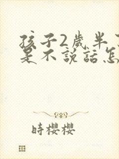 孩子2岁半了还是不说话怎么办