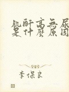 肌酐高无尿蛋白是什么原因