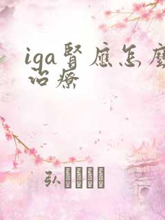 iga肾应怎么治疗