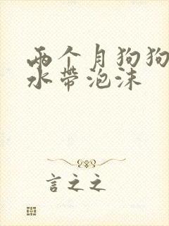 两个月狗狗吐黄水带泡沫