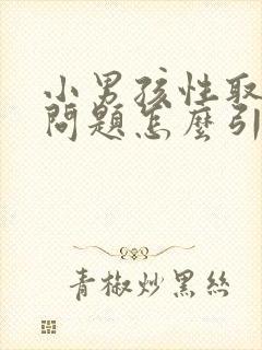 小男孩性取向有问题怎么引导