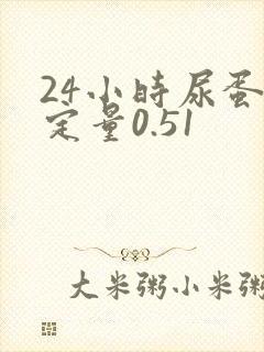 24小时尿蛋白定量0.51