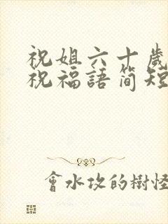 祝姐六十岁生日祝福语简短精辟句子