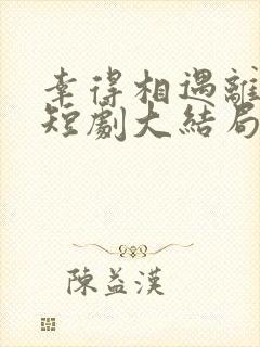 幸得相遇离婚时短剧大结局