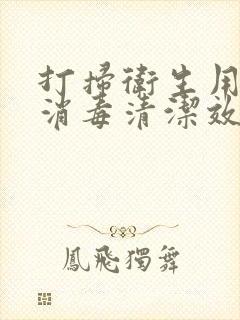 打扫卫生用什么消毒清洁效果好