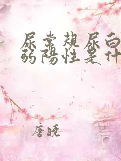 尿常规尿白细胞弱阳性是什么意思