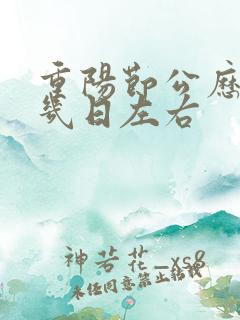 重阳节公历几月几日左右