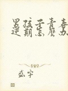 男孩子青春期叛逆期怎么办