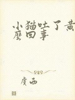 小猫吐了黄的怎么回事