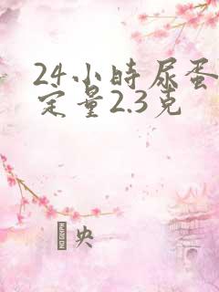 24小时尿蛋白定量2.3克